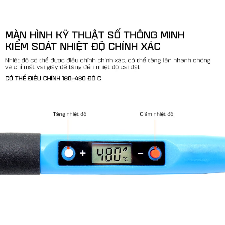 Mỏ Hàn Điều Chỉnh Nhiệt Độ 908DR 80W