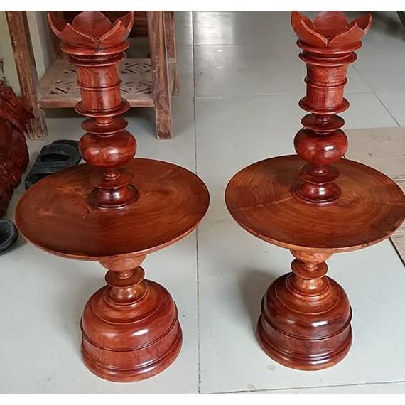 Đèn thờ gỗ hương lào kt cao 50