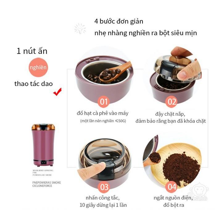 Máy Nghiền Bột Đa Chức Năng - Xay Ngũ Cốc, Gia Vị, Dược Liệu, Hạt Cà Phê