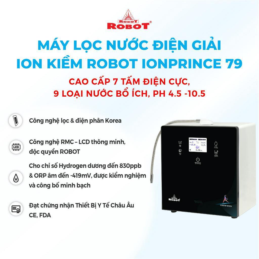 Máy Lọc Nước Điện Giải Ion Kiềm ROBOT IonPrince 79 - Hàng Chính Hãng