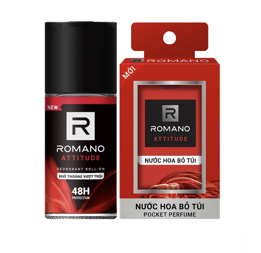 Combo Romano Attitude: Lăn khử mùi 50ml và nước hoa bỏ túi 18ml