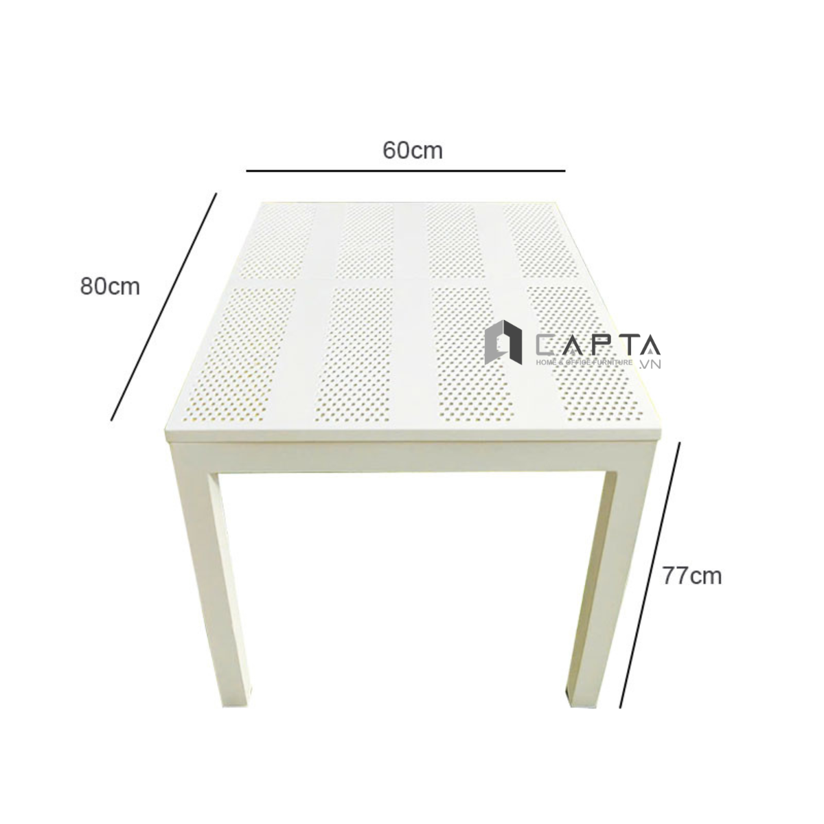 Bàn ăn nhựa ngoài trời TN10001-08S Nội thất Capta