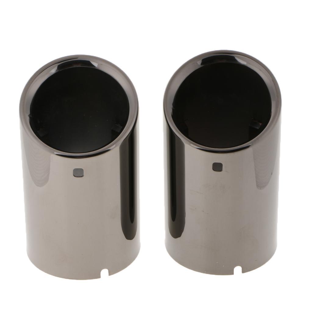 Stainless Steel Exhaust Pipe Tail Tip for 12-16 Black