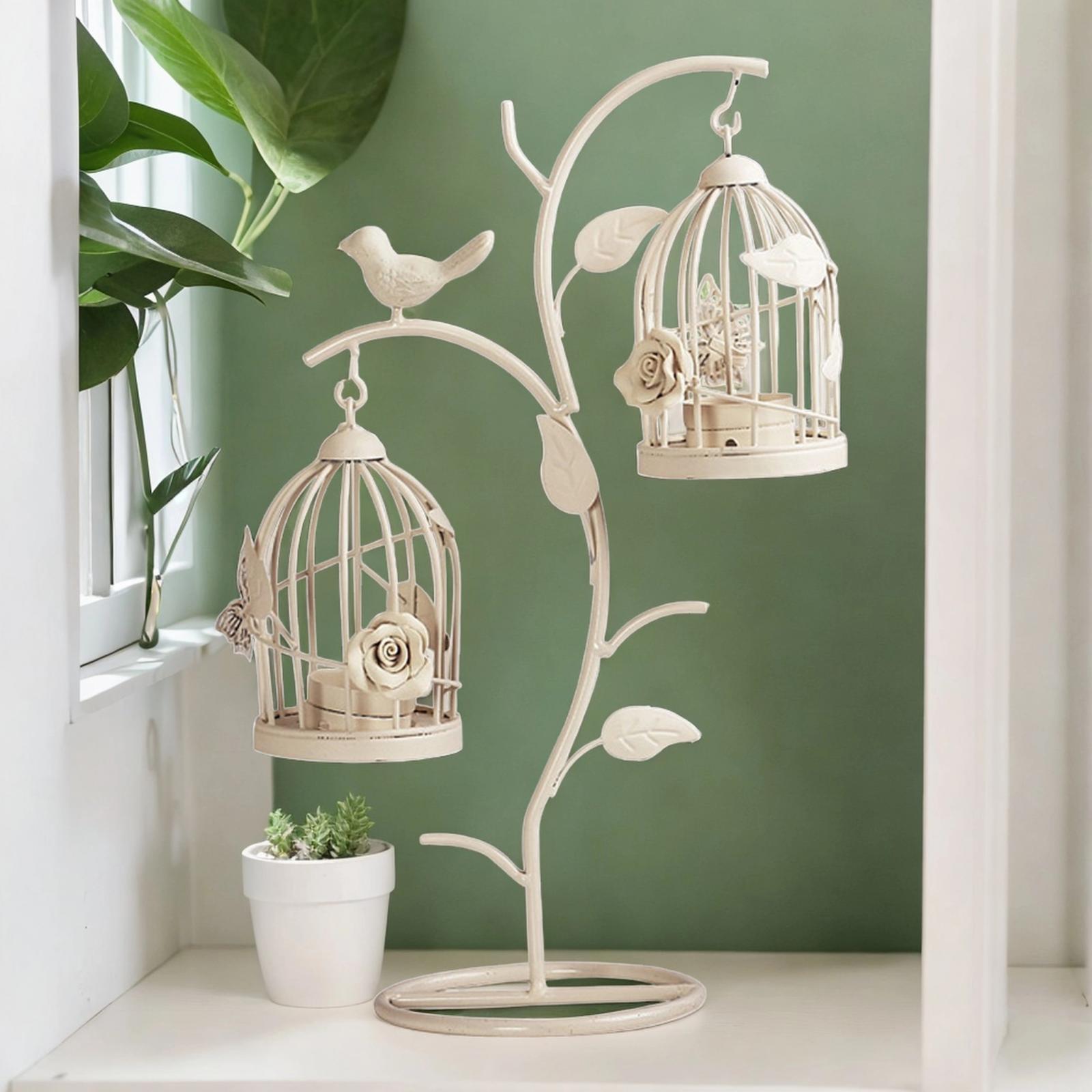 Birdcage Candle Holder Lantern Stand for Farmhouse Table Centerpiece Wedding