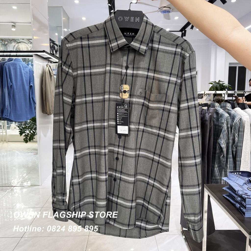 Áo Sơ mi Owen nam dài tay dáng Regular mềm mịn mát Mã AR220906DT