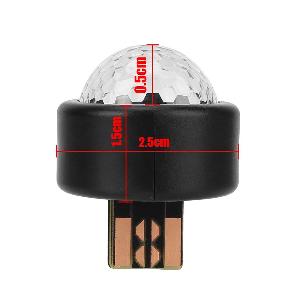 Đèn LED RGB USB mini ánh sáng màu sắc lãng mạn trang trí xe hơi