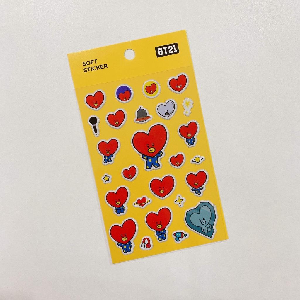 Tấm Sticker BT21 Dễ Thương - Hình Dán BTS