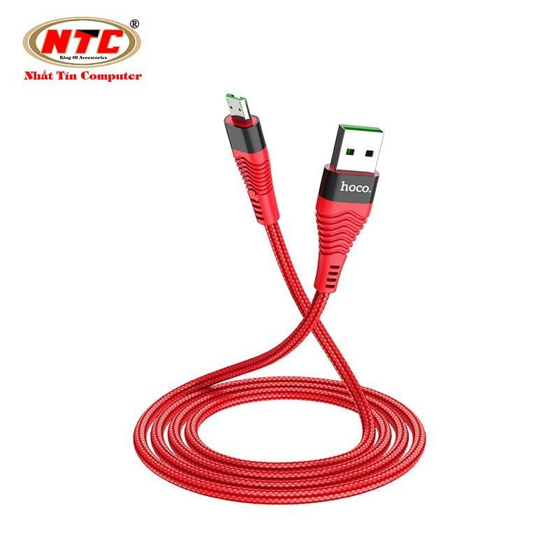 Cáp sạc cường độ cao dành cho Hoco U53 cổng microUSB 1.2M hỗ trợ điện áp tối đa 4A - Hàng chính hãng