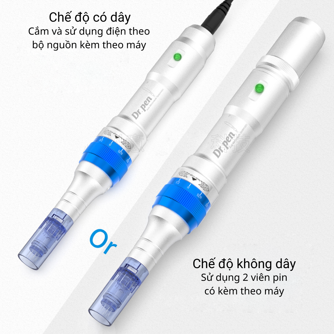 Máy Phi Kim Dr Pen A6, Máy Vi Kim Lăn Kim Cấy Tảo Cấy Phấn Tích Điện Hàn Quốc- Bảo Hành 12 Tháng