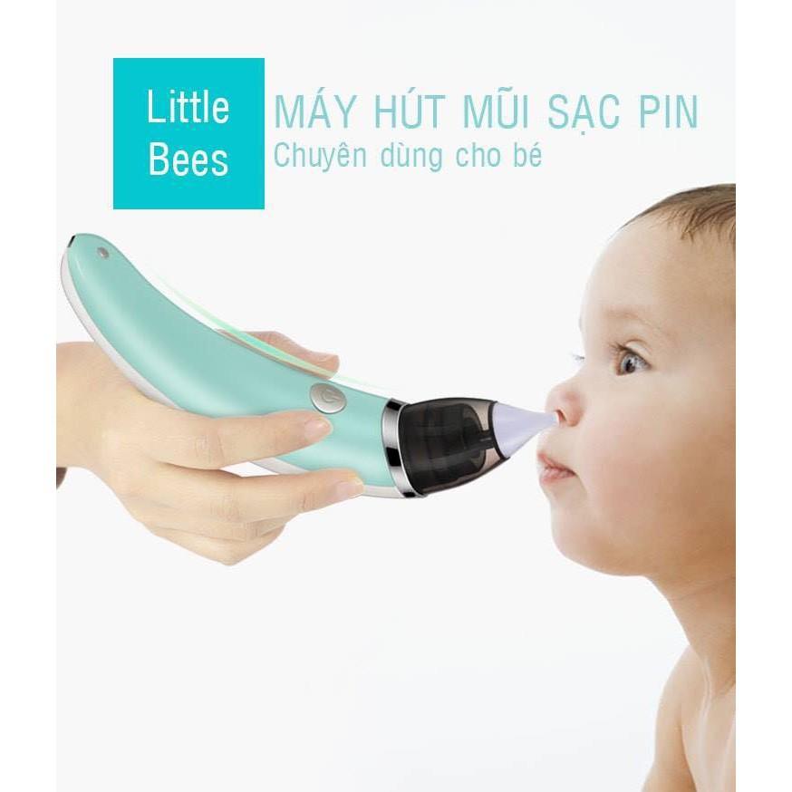 Máy Hút Mũi Điện Tử LiTTLE BEES Đầu Silicone Mềm Cho Bé