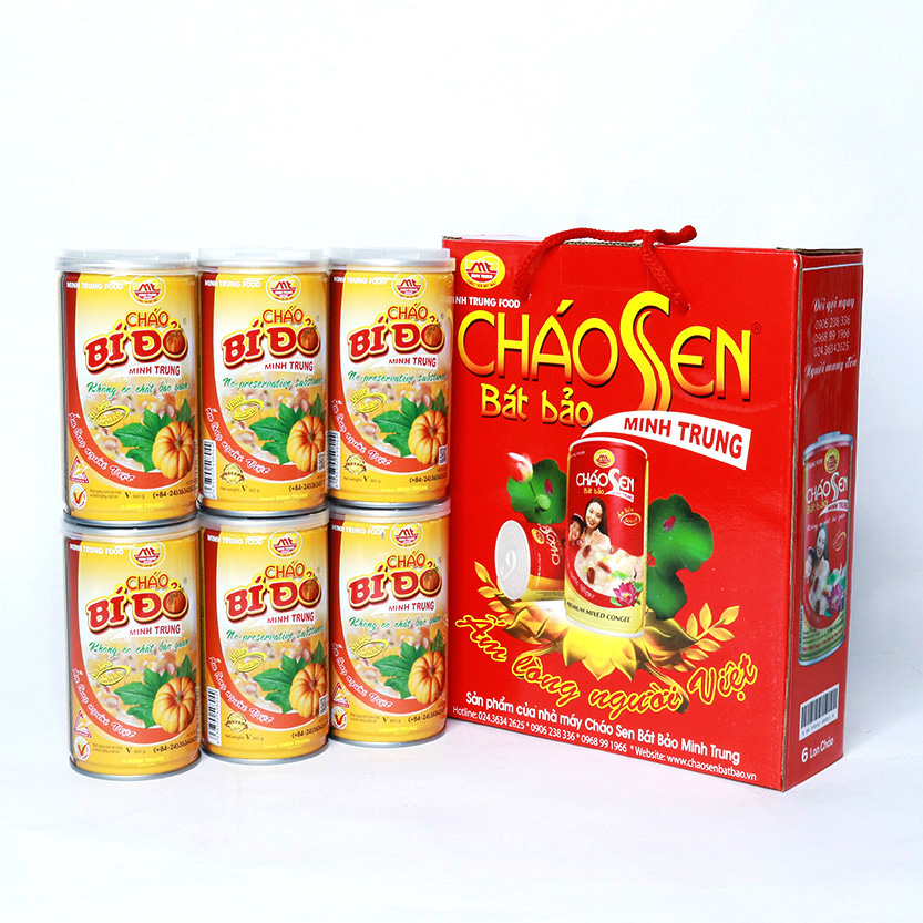 Cháo bí đỏ Minh Trung Lốc 3 lon