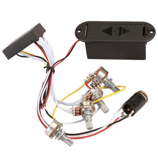 2x2-Band EQ Preamp Circuit for Active Bass Pickup