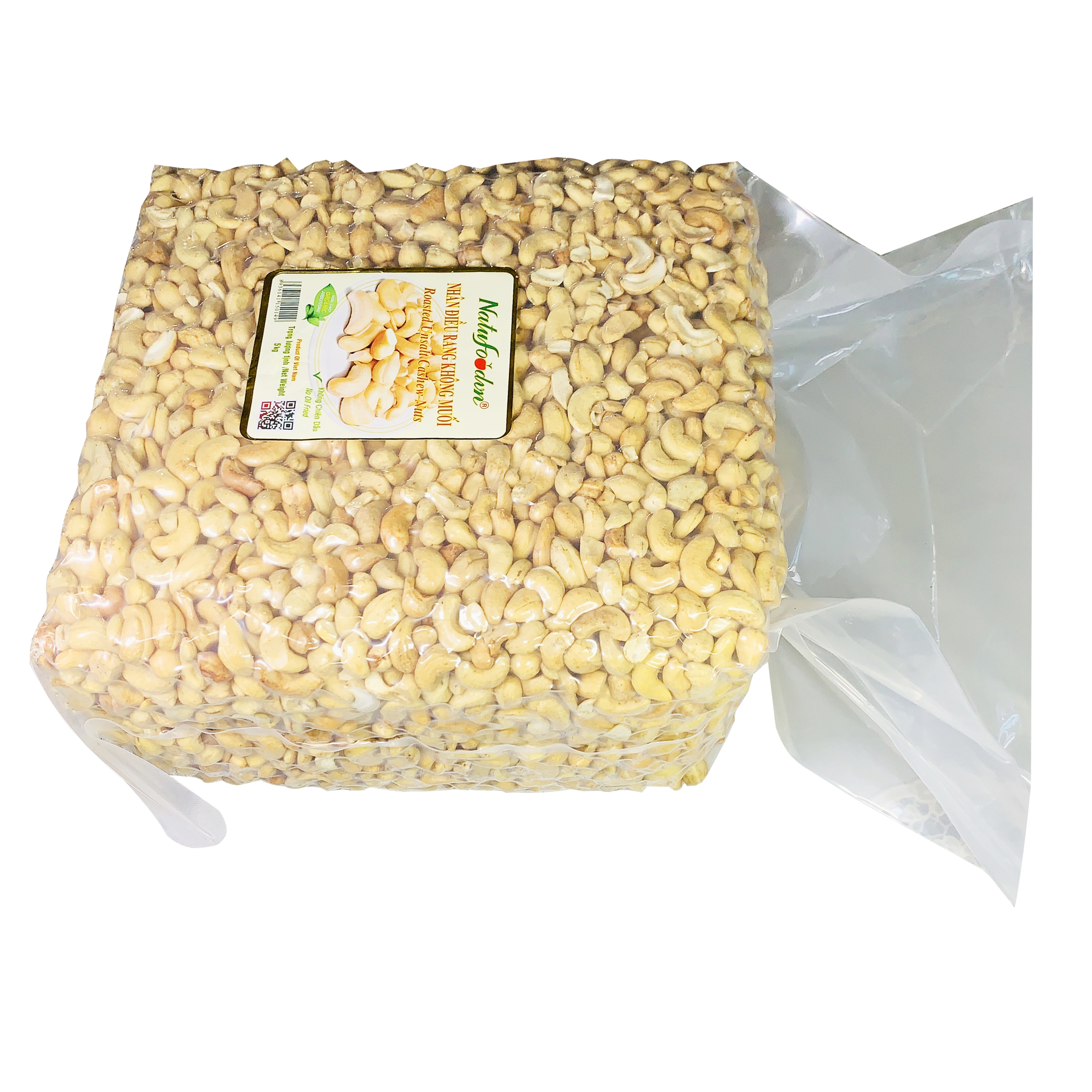 Nhân Hạt Điều Rang Không Muối Nguyên Vị Cao Cấp 5kg - Natufoodvn