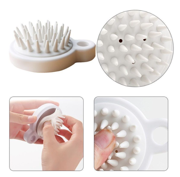 Lược gội đầu Nhật Bản bằng silicone mát xa da đầu giảm rụng kích thích mọc tóc, làm sạch da đầu GD728-LuocMuji