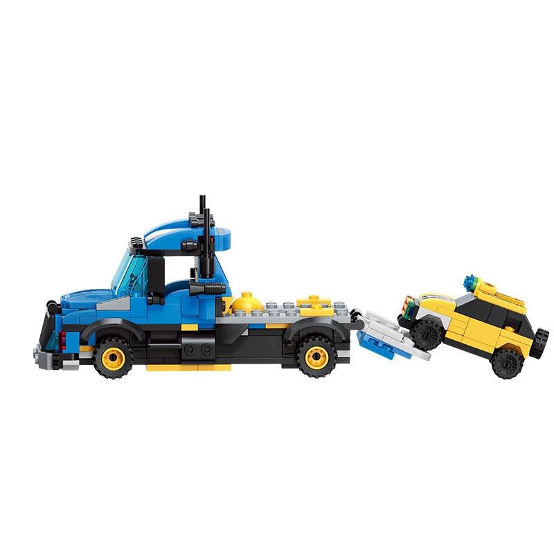 (SẴN 329 CHI TIẾT-HÀNG CHUẨN) BỘ ĐỒ CHƠI XẾP HÌNH LEGO XE CẢNH SÁT, MÁY BAY, XE ĐẦU KÉO, XE CÔNG TRÌNH qman 1809