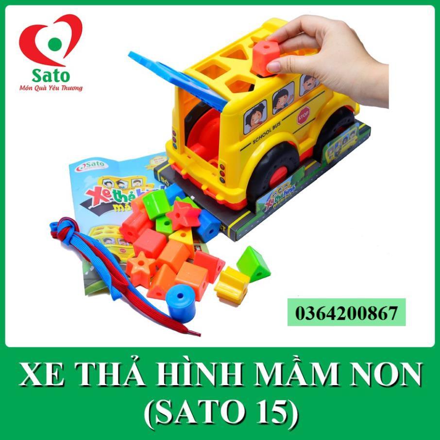 Đồ chơi XE THẢ HÌNH MẦM NON Sato 4 trong 1 hàng Việt Nam