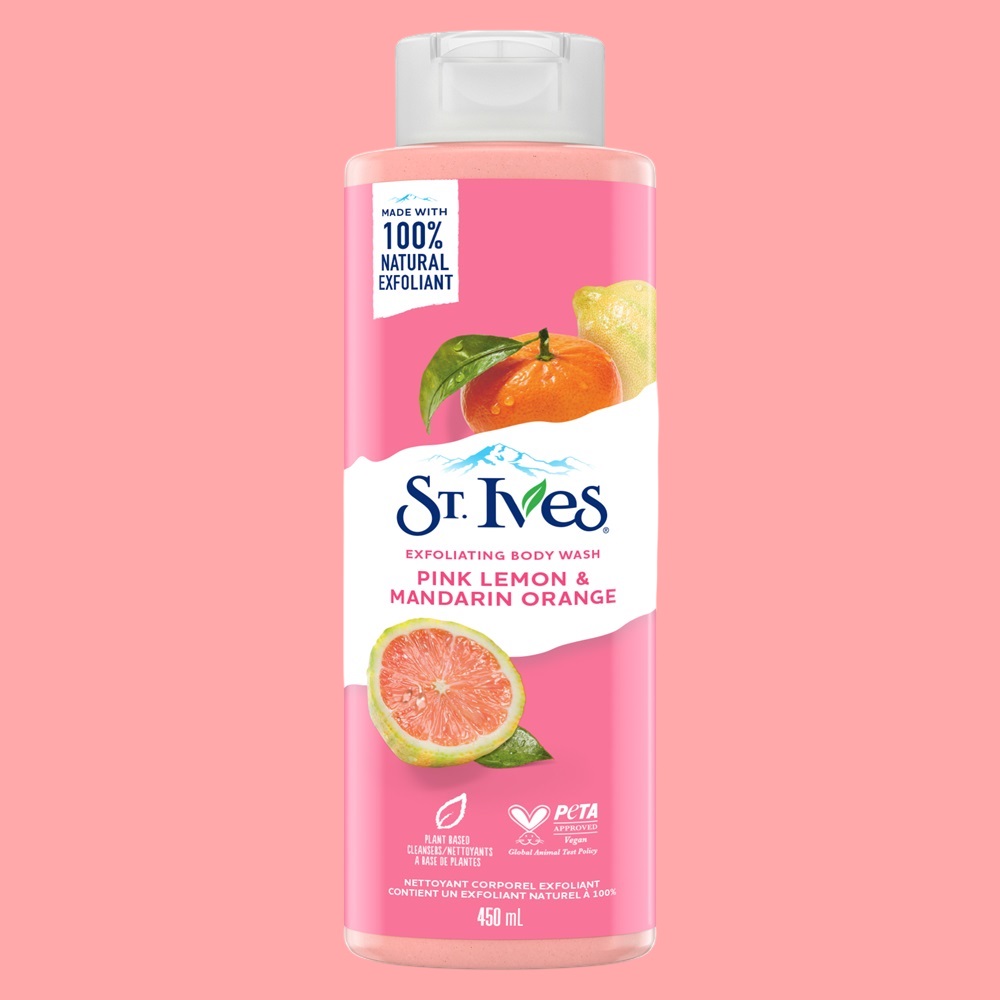 Sữa Tắm Tẩy Tế Bào Da ST. Ives Exfoliating Body Wash Pink Lemon &amp; Madarin Orange Cam Chanh 473ml
