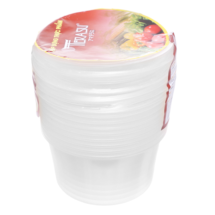 Hộp Nhựa Tròn Terasu 500ml(10 Bộ / Lốc)