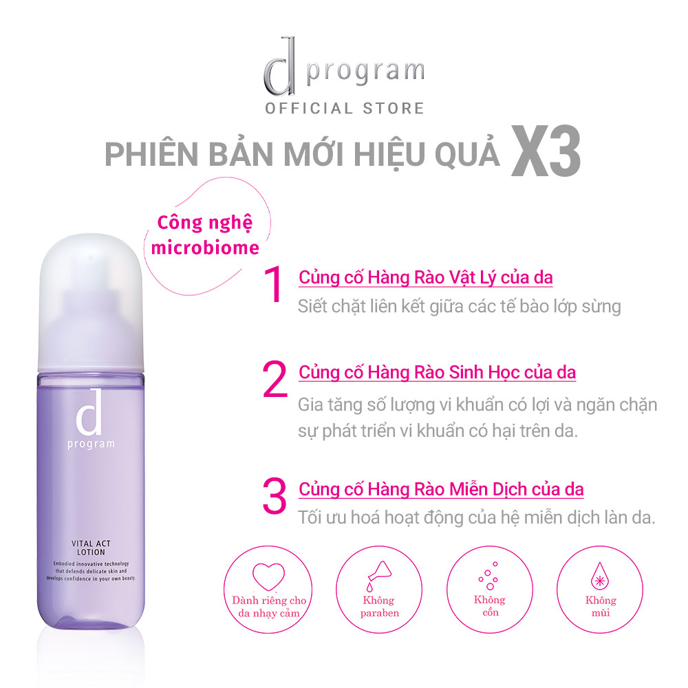 Nước Cân Bằng Ngăn Ngừa Lão Hóa Cho Da Nhạy Cảm d program Vital Act Lotion 125ml
