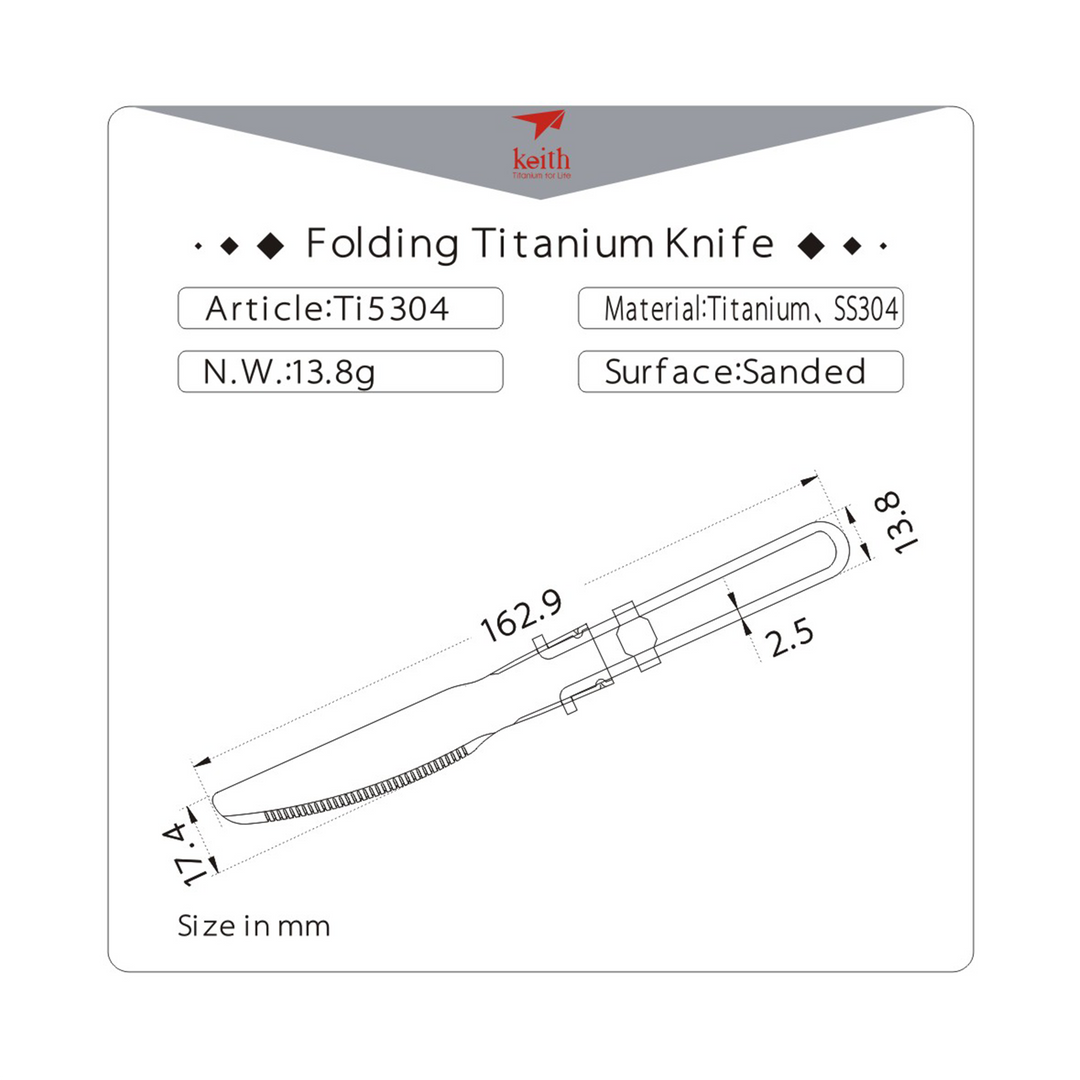 Dao bếp bàn ăn titanium Keith Ti5304