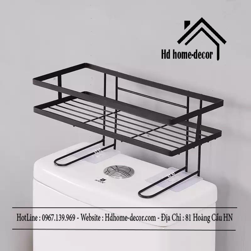 ️️ Kệ sắt đa năng để đồ gọn đẹp trên bồn cầu , phòng vệ sinh , chất liệu sơn tĩnh điện ,không cần khoan đục
