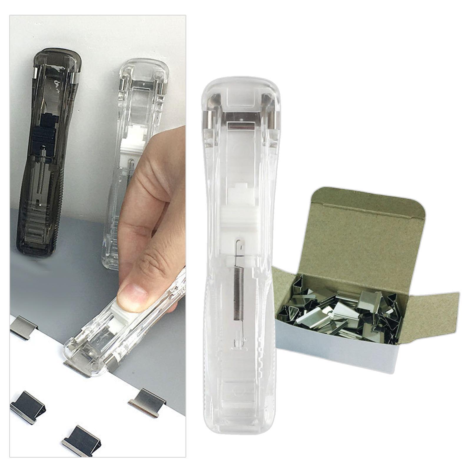 Mini Push Stapler with 100 Clips , 40 Sheet Capacity