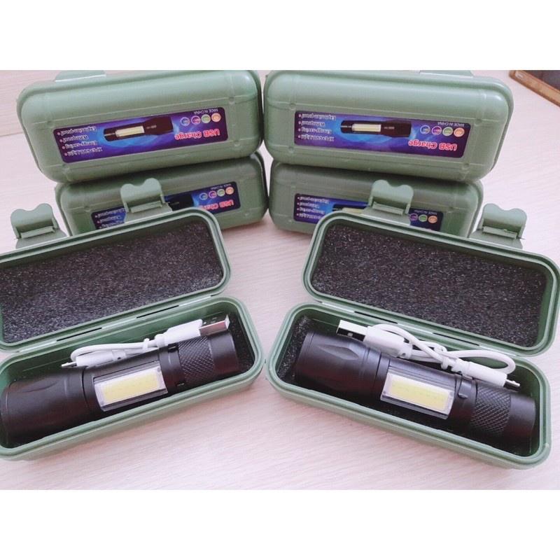 Đèn Pin MINI Siêu Sáng Cao Cấp Có Zoom Tặng Kèm Hộp