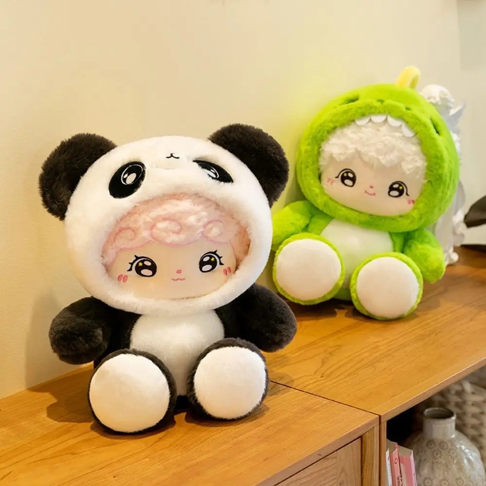 Thú nhồi bông baby three cosplay thỏ, khủng long, gấu trúc đáng yêu - Size từ 25cm đến 50cm - Quà tặng gấu bông êm mịn cho bé
