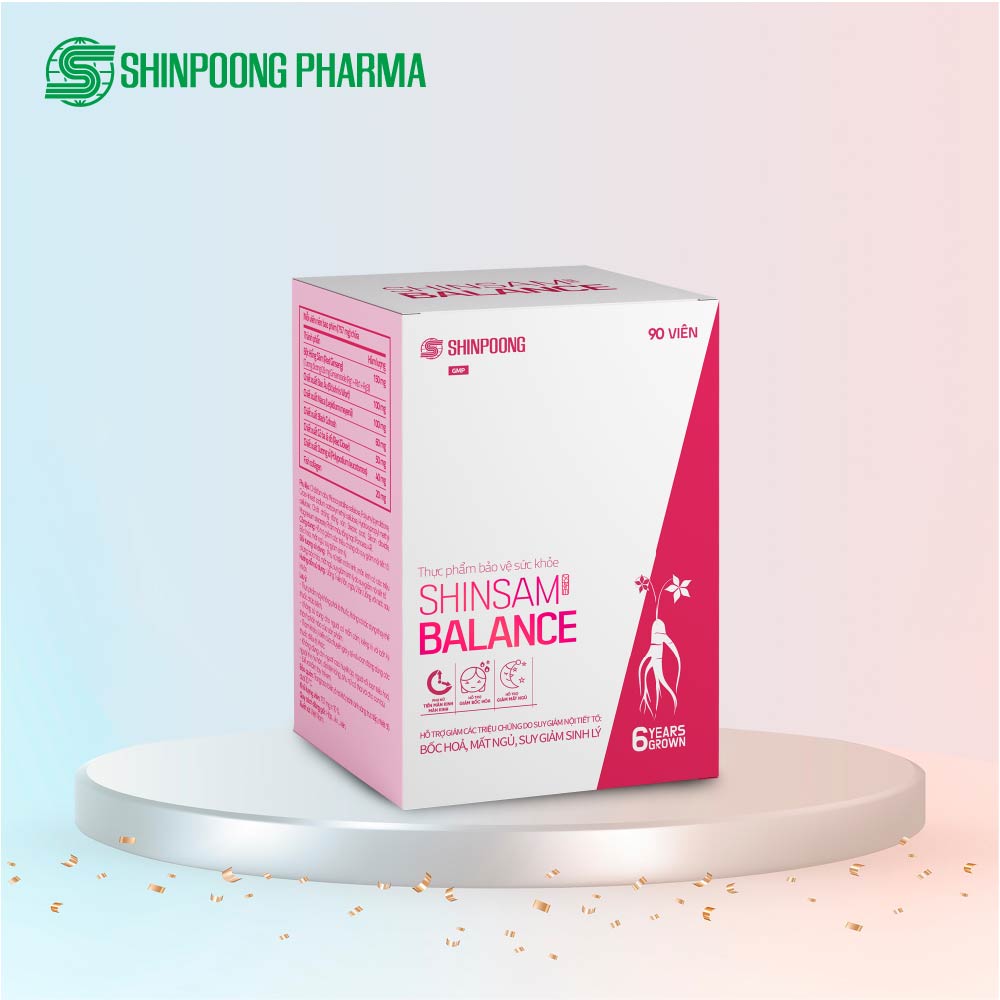 Viên uống SHINSAM BALANCE 90 viên Hỗ trợ giảm bốc hỏa, mất ngủ, suy giảm sinh lý do suy giảm nội tiết tố