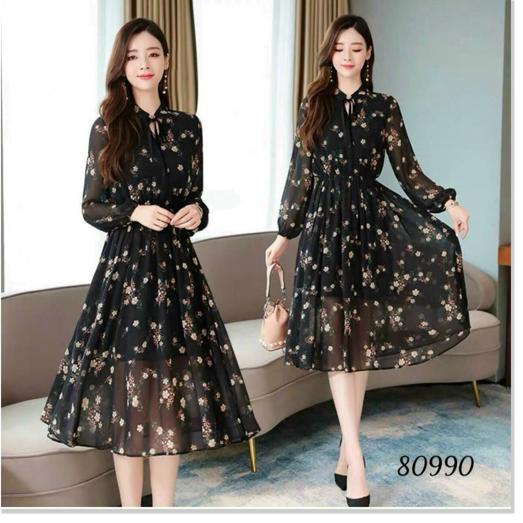 ĐẦM LỤA HOA,HỌA TIẾT ĐƠN GIẢN NHƯNG KHÔNG KÉM PHẦN SANG TRỌNG MẪU MỚI NHẤT HIỆN NAY
