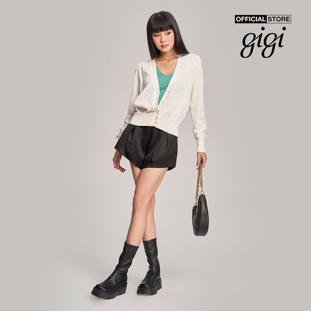 GIGI - Áo khoác cardigan nữ cổ V tay dài bo gấu G1302K222721