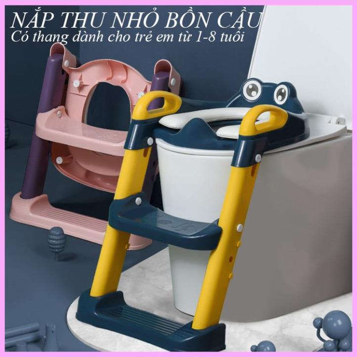 Thang Bô Vệ Sinh Cho Bé,Cao Cấp Thế Hệ Mới Dùng Cho Bé Trai Và Bé Gái,Có Tay Vịn,Tựa Lưng,Đệm Ngồi Êm Ái