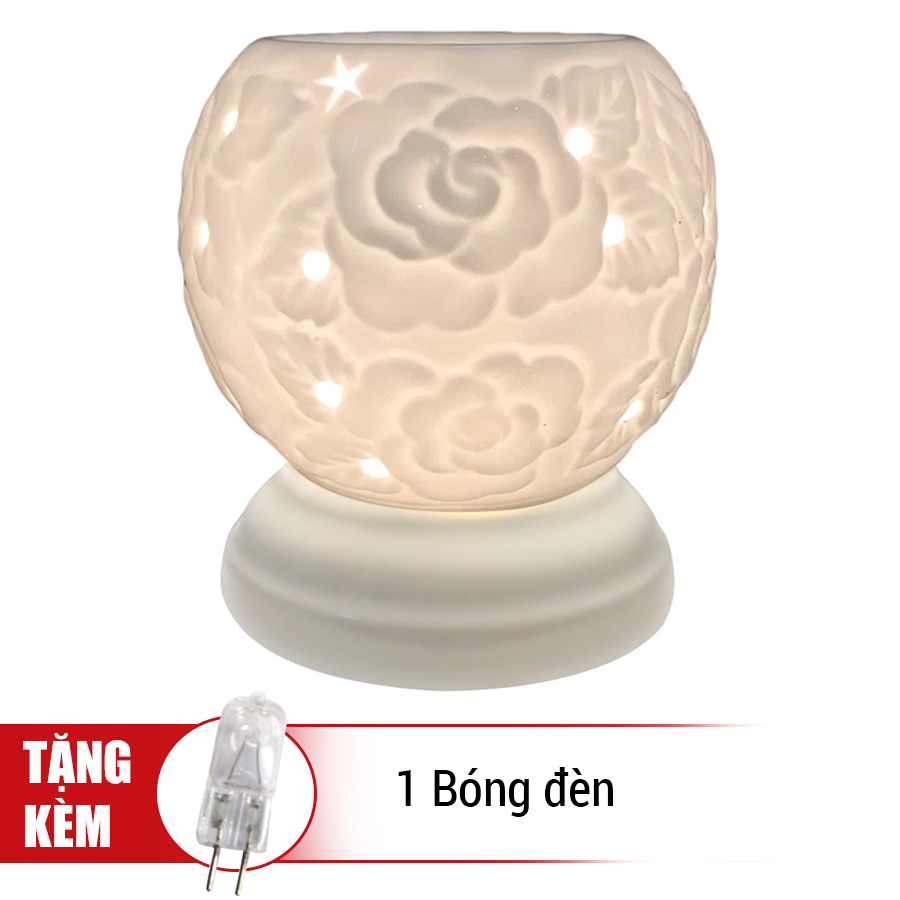 Đèn Xông Tinh Dầu Gốm MNB22 + Tặng Kèm 1 Bóng Đèn