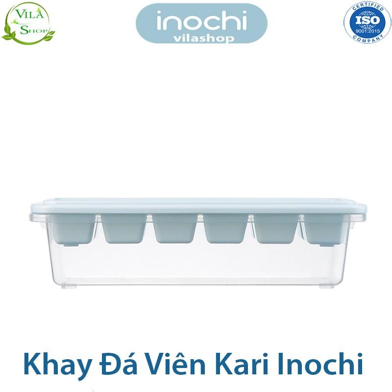 Khay Làm Đá, Khay Làm Thạch Kari 12 Viên, Khay Tích Trữ Đồ Ăn Dặm Cho Bé Nhựa Dẻo Cao Cấp Inochi Kháng Khuẩn - Khử Mùi