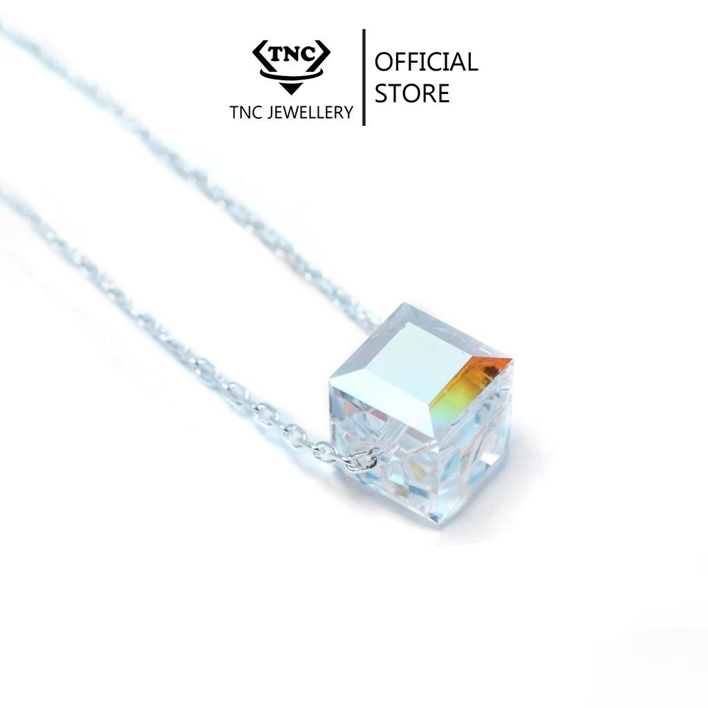 Vòng Cổ Bạc, Dây Chuyền Bạc Ý TNC JEWELLERY 925 Mặt Đá Pha Lê Cao Cấp Cho Nữ
