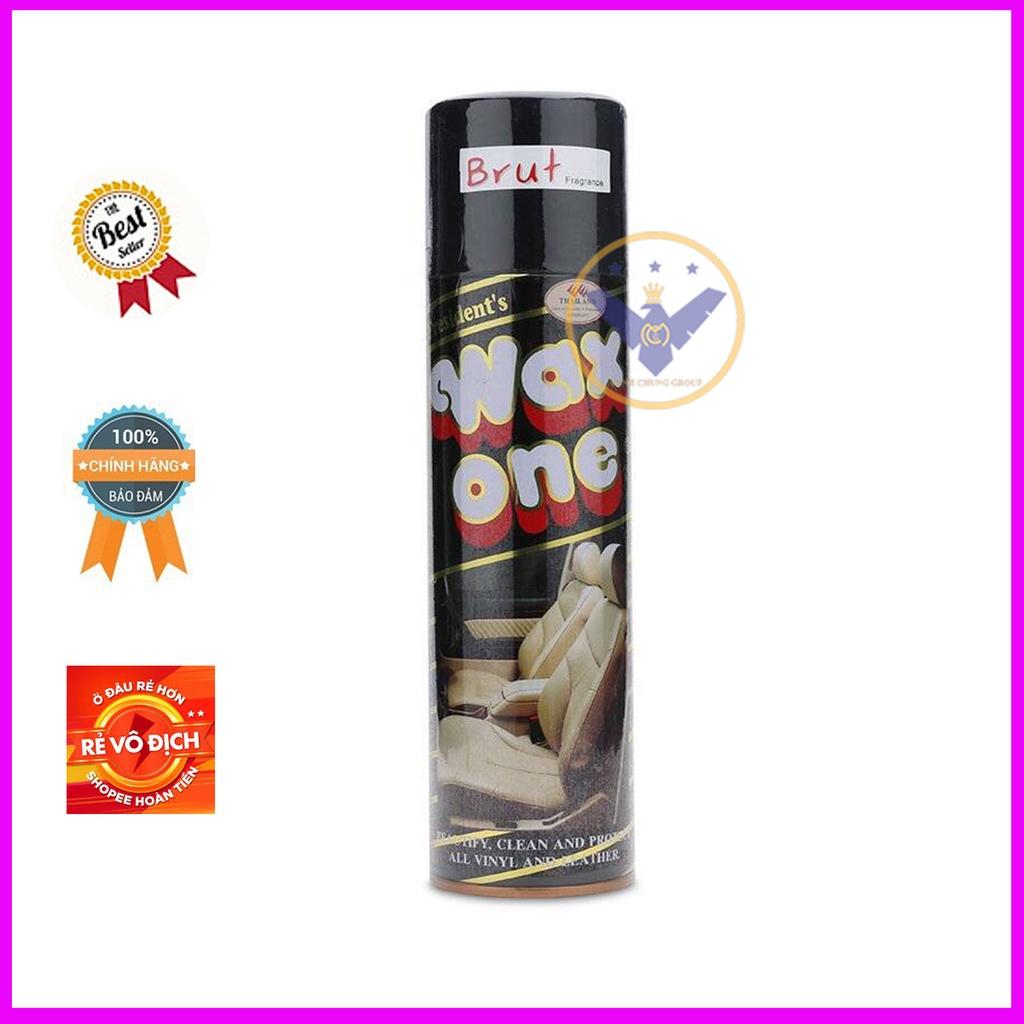 COMBO 2 chai xịt đánh bóng vệ sinh da ghế xe ô tô, nhựa, nội thất Wax One - Thái Lan 450ml