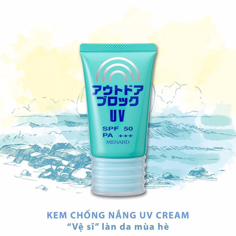 Kem Chống Nắng Menard UV Cream SPF50/PA+++ Lành Tính Không Gây Mụn (65g)