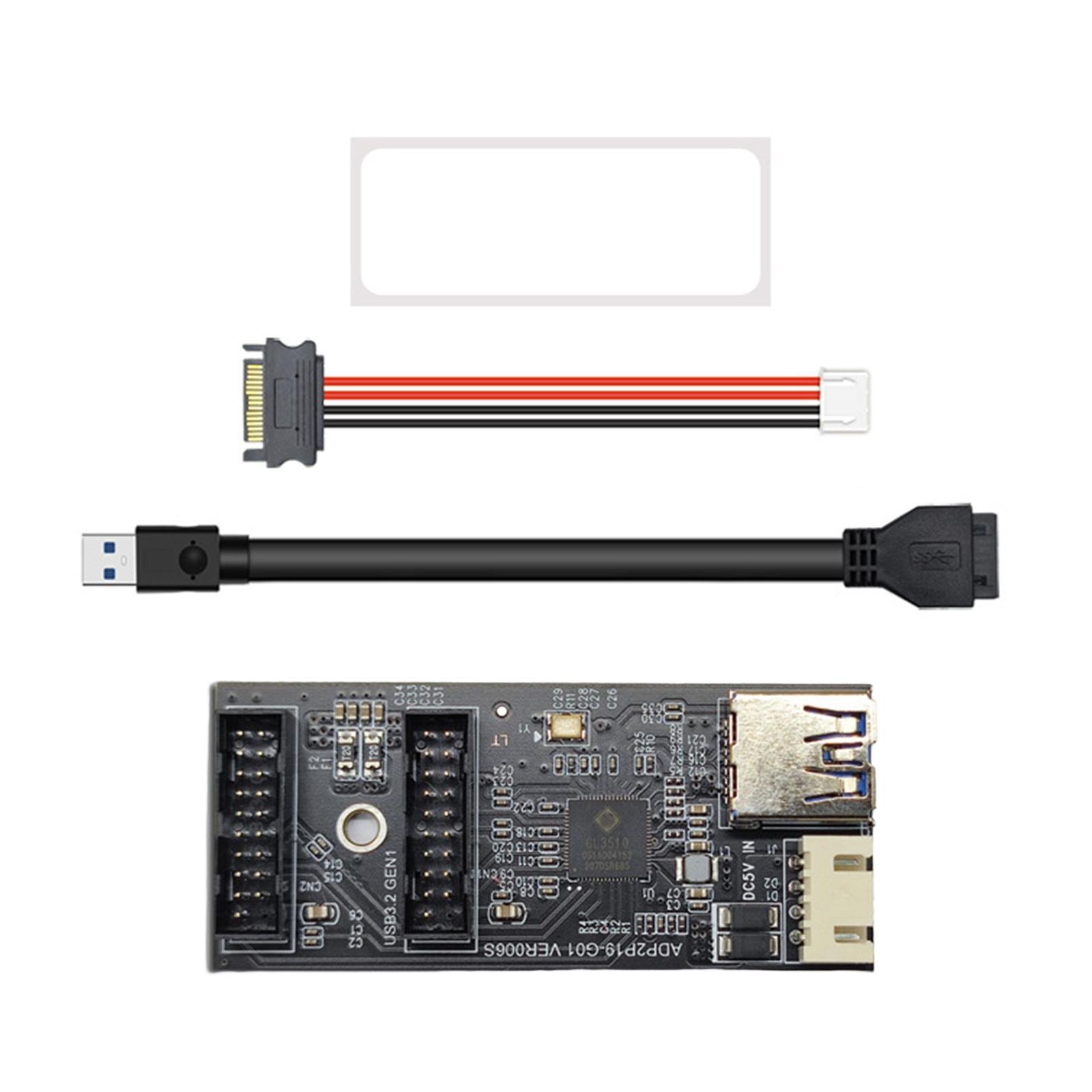 19Pin  Splitter Replaces Parts USB 3.0 Hub USB Adapter Conector