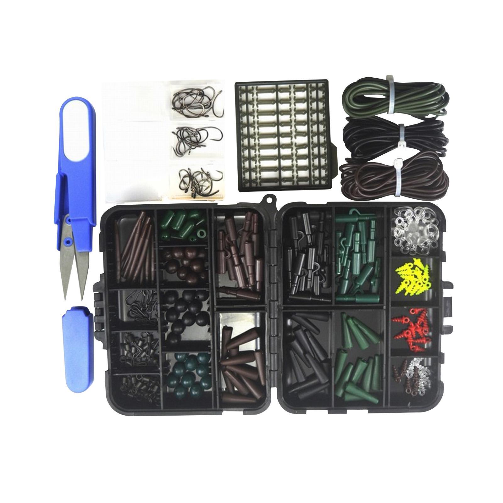 Carp Fishing Tackle Box Carp Fishing Gear Portable Screws Sleeves Beads Carp Fishing Equipment for River Yellow Perch Trout Saltwater