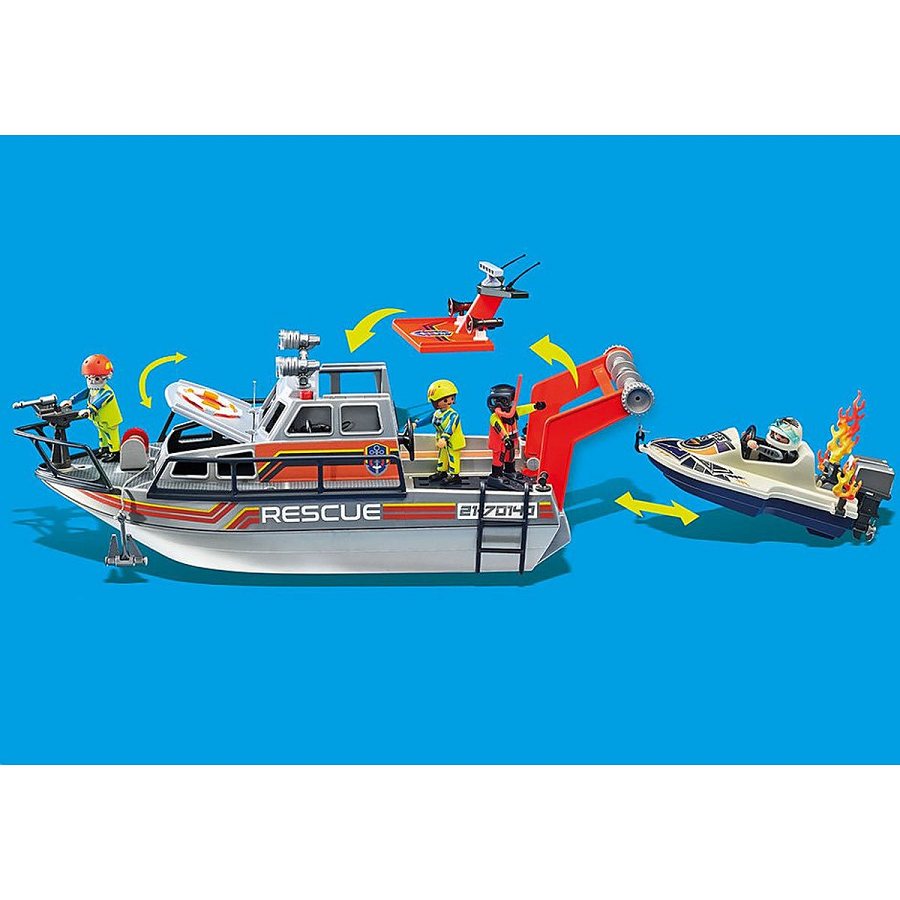 Đồ chơi mô hình Playmobil Biệt đội cứu hỏa trên biển 95 pcs