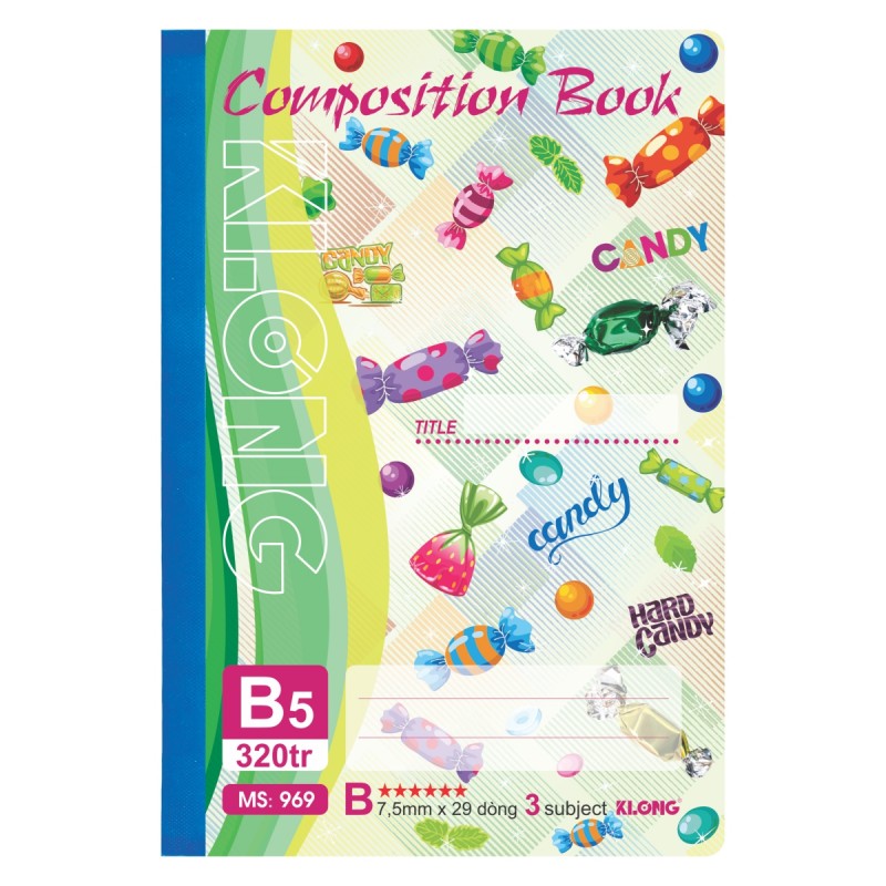 Sổ may KLONG B5 320tr kẻ lề, 70/90; MS: 969