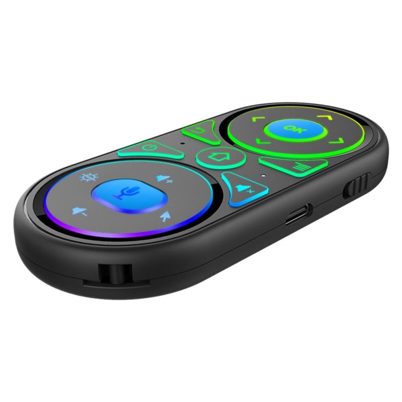 G11 Chuột Cho Google Voice RGB Backlit Con Quay Hồi Chuyển 2.4G Không Dây Sạc Điều Khiển Từ Xa Có Hồng Ngoại Học Tập