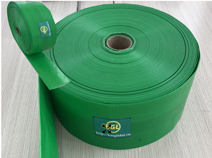 Ống bạt tải nước, cát, bùn Phi 50 màu xanh lá chất lượng cao
