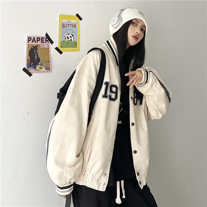 Áo Khoác Bomber 1987 Nam Nữ Unisex Form Rộng Ulzzang