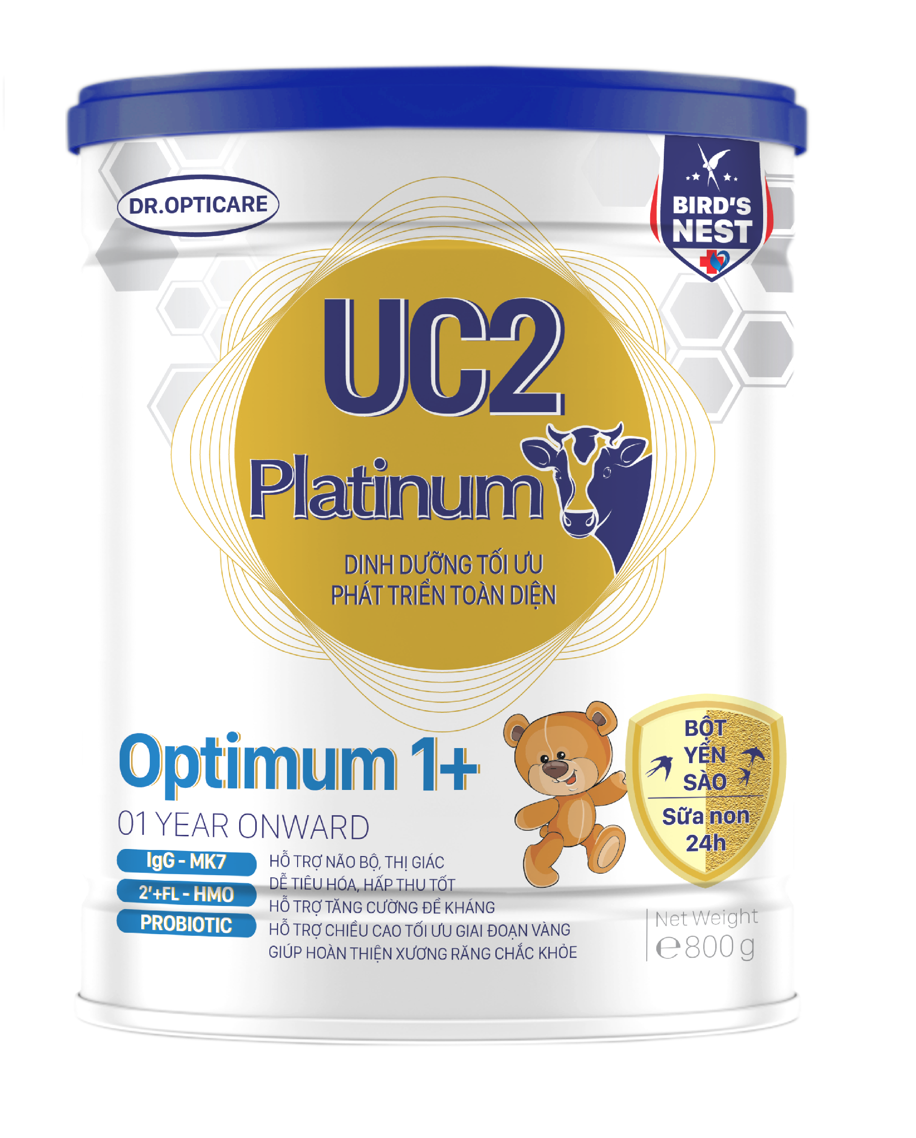 Combo 5 lon Sữa công thức UC2 platinum Optimum 1+ lon 800g