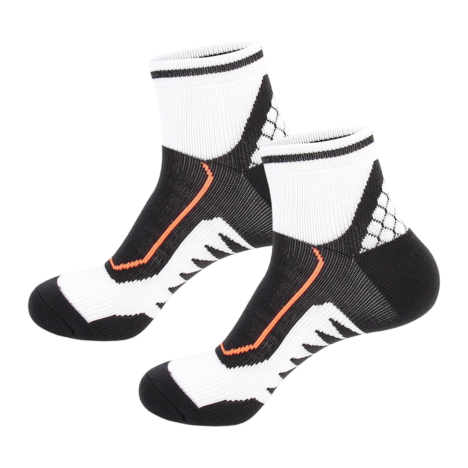 1 Pair Men Crew Socks Breathable Athletic Sports Ankle Socks for Football