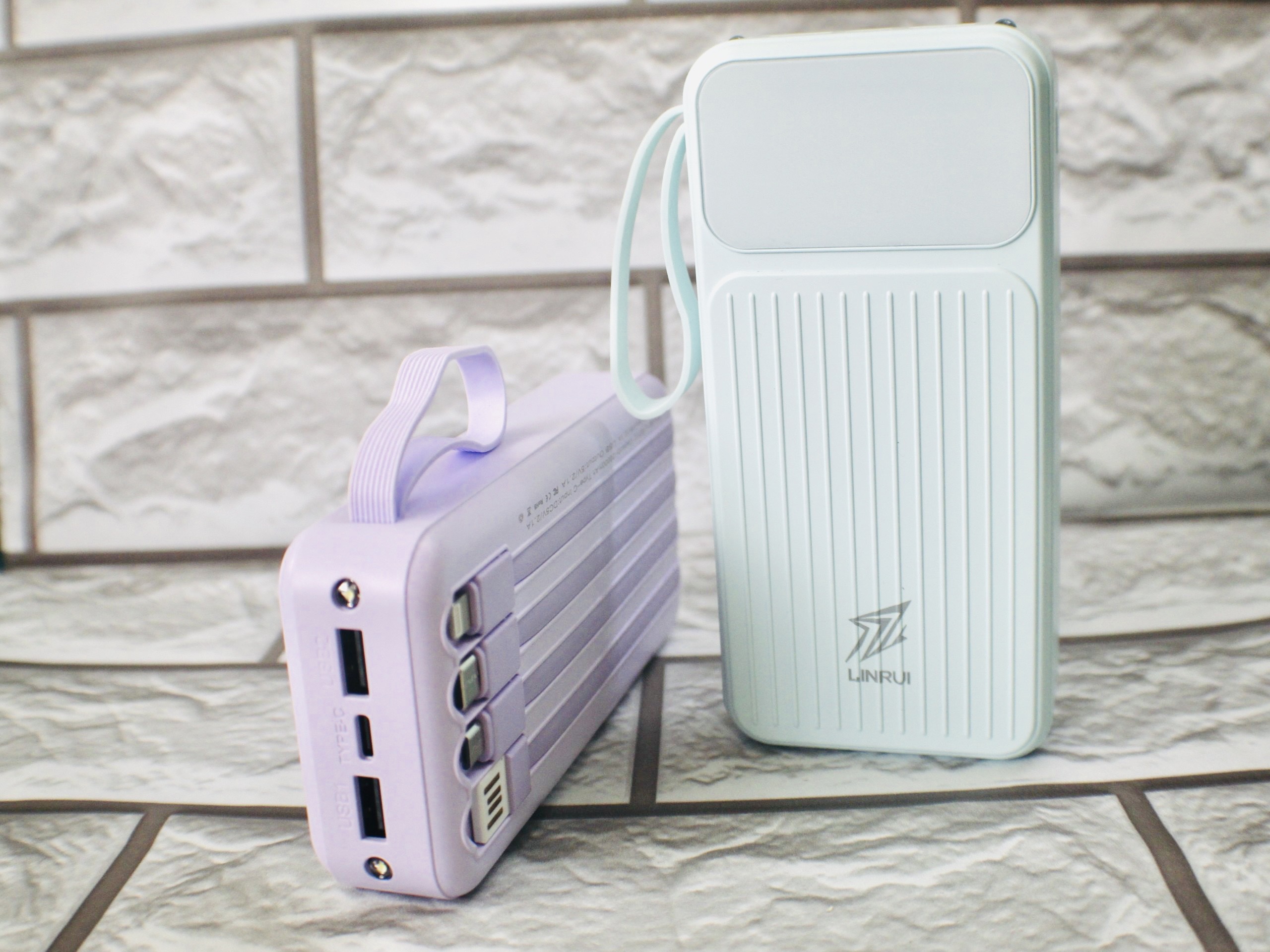 Pin Sạc Dự Phòng Linrui LR010 Chuẩn 20000mAh, Tích Hợp Cáp Sạc - Hàng Chính Hãng