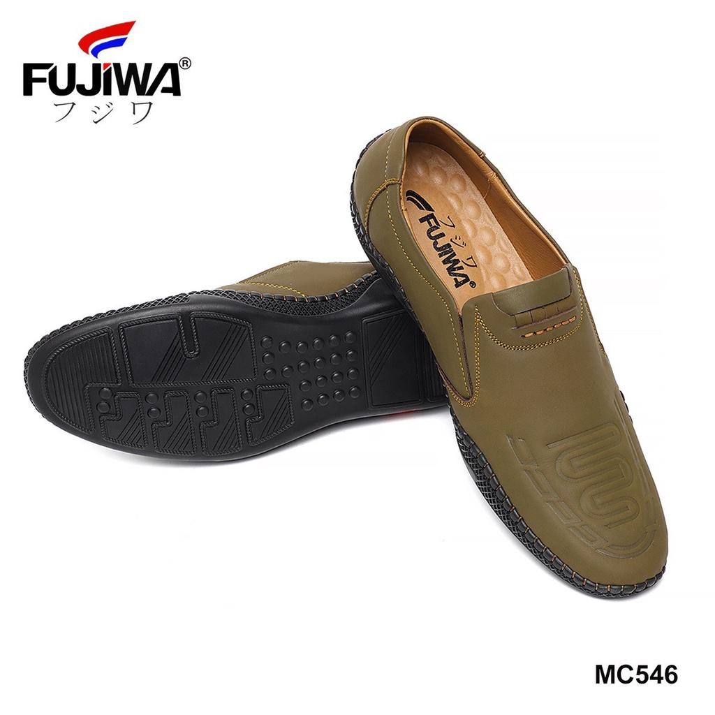 Giày Lười Da Nam Da Bò Fujiwa - MC546. Da bò cao cấp, đế cao su tạo độ bám tốt, bền bỉ theo thời gian