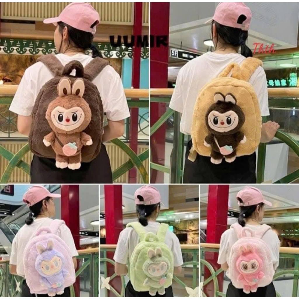 Balo Labubu size 35 balo đi học đi chơi balo mầm non cấp 1 labubu thú lồi chất mềm