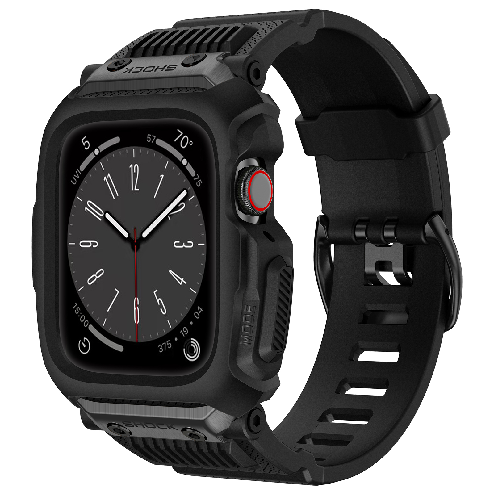 Ốp Case bảo vệ tích hợp dây đeo Camo Shock cho Apple Watch Series 1/2/3/4/5/6/SE/7/8/9/SE2 Size 45mm/44mm/42mm - Hàng Chính Hãng